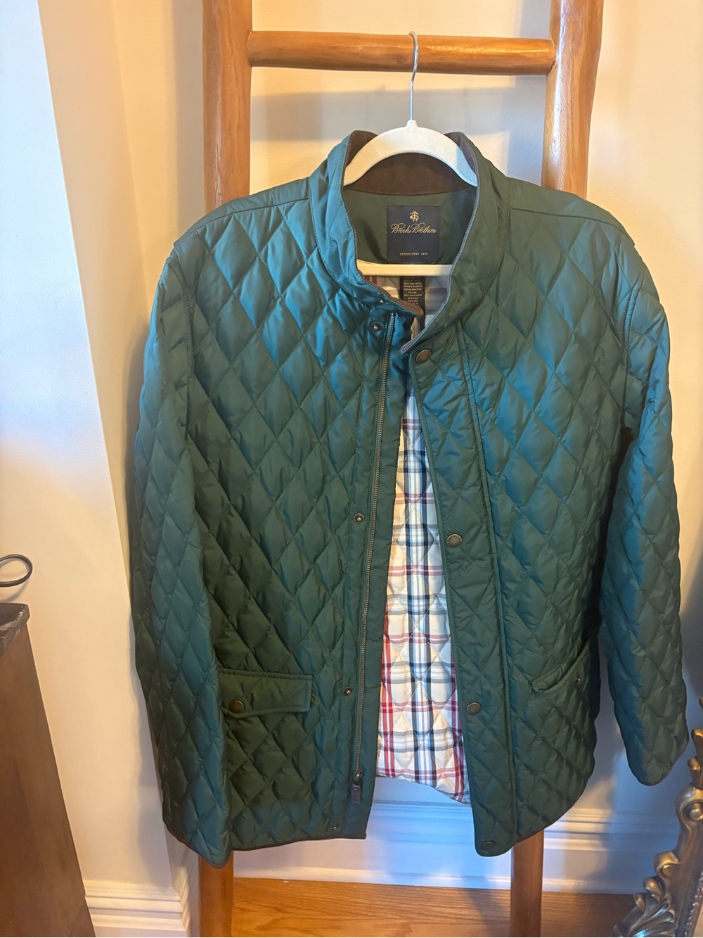 Brooks Brothers Quilted Lightweight Jacket in Green